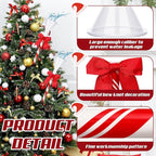 2 Pcs 40 Inch Christmas Tree Watering Funnel Reusable Xmas Tree Funnel Waterer Red and White Striped Christmas Watering System Longer Spout Xmas Device for Indoor and Outdoor Plants