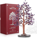 Hopeseed Amethyst Chakra Crystal Tree of Life Handmade Bonsai Healing Crystals Tree for Home, Desk, Living Room, Office Decor for Positive Energy, Good Luck Birthday Gift for Women, Mom, Men