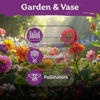 KVITER 550 Crazy Blend Zinnia Seeds for 2026 (Zinnia Elegans) – Double Zinnia Seed Mix, Heirloom Pollinator Magnet – Ideal Flower Seeds for Planting in Cutting Garden, Borders, Containers