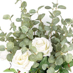 12 Pcs 27" Eucalyptus Stems Greenery Stems Eucalyptus Leaf Spray in Green Silk Plastic Plants Floral Artificial Plants for Home Party Wedding Decoration