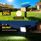 Solar Spot Lights Outdoor, [4 pack/118 LED] 4 Modes Auto On/Off Solar Landscape Spotlights, Ip67 Waterproof Solor Powered Pathway Lights for Outside Yard Garden Walkway Tree Patio (Cool White)