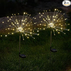 SUNNEST Solar Lights Outdoor, 150 LED Firework Light with 8 Modes Solar Garden Light for Yard Outside Fairy Lights Decor for Pathway Flowerbed Planter Balcony Patio Garden Decor (2 Pack 300LED)