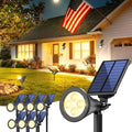 8 Pack Solar Lights Outdoor Waterproof IP65,3000K Super Bright LED,2 Lighting Modes, Solar Powered Yard Garden Solar Spot Lights for Flag Landscape Auto On/Off