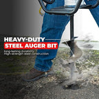 XtremepowerUS 1500W Electric Post Hole Digger Earth Auger with Reverse Function Dig Hole Fence Post Hole Digging, Tree Planting Include 6" Digging Auger Bit, 3/4" Shaft