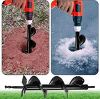 4x16 Upgraded Auger Drill Bit for Planting,Garden Auger with Double Sharp Thickended Blades,Ice Drill Auger,Spiral Drill Bit for Planting-Post Hole Digger for 3/8" Hex Drive Drill