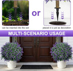 TNELTUEB Artificial Lavender Boxwood Topiary Ball 27" Tree, Set of 2 UV Resistant Faux Silk Shrubs with Ground Spikes, Large Fake Boxwood Plants for Outdoor, Garden, Porch, Patio Decor and Reception