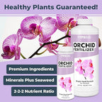 Orchid Fertilizer – Liquid Plant Food for Reblooming, Longer-Lasting Flowers & Healthy Roots, 8 oz