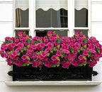Artificial Geranium Flowers for Outdoor Decoration, 6 Bundles UV Resistant Silk Geranium Fake Plants Faux Flowers for Front Porch Garden Patio Window Box Outside Indoor Decor (Purplish Red)