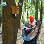 SISTERBIRD Bird Houses for Outside, Premium Wooden Bluebird Houses for Outside, Assembly Birdhouses for Outdoors, Weatherproof Bird House, Bluebird Finch Swallow Wren Chickadee