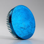 Wazakura Ikebana Kenzan Round, Japanese Floral Arranging Frog Holder, Made in Japan - Blue 80mm