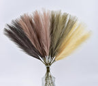 LSKYTOP Beige Pampas Grass Decor,23Inch 16pcs Faux Pampas Grass Bouquets Artificial Pampas Fake Pampas Flower for Home Living Room Bedroom Vase Decor