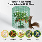 succulentlovers 6 Packs 13"x 16" Wire Plant Protector from Animals, Plant Protector Cages with Detachable Covers & Zip Ties & Stakes, Chicken Wire Plant Covers for Flower and Vegetables Protection
