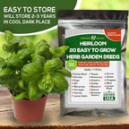 Assorted Collection of Spice Herb and Green Lettuce Seeds - Non GMO USA Grown - 34 Heirloom Varieties for Hydroponic Indoor and Outdoor Planting - Salad and Tea Seeds for Home Growing