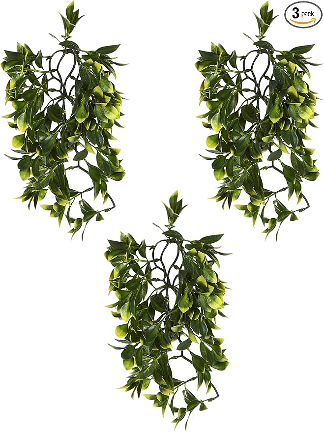 Exo Terra Plastic Terrarium Plant, Medium, Mandarin (Pack of 3)