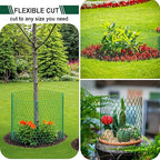 West Bay 39.4Ft x 16In Plant Protectors from Animals, Plant Cages for Outdoor Plants, Chicken Wire Netting to Keep Animals Out, Metal Mesh Plant Protector with Ground Stakes, Nylon Ties & Pliers