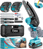 Tietoc Mini Chainsaw 6 Inch Cordless, Portable Electric Chain Saw Small Handheld Battery Powered Super Saws, Stocking Stuffers for Adults Men Gifts for Men Dad Husband Fathers Women Mom 2025