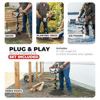 XtremepowerUS 1500W Electric Post Hole Digger Earth Auger with Reverse Function Dig Hole Fence Post Hole Digging, Tree Planting Include 6" Digging Auger Bit, 3/4" Shaft