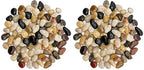 RITOLLO 12 lb River Rocks Pebbles for Indoor Plants 3/8-1 Inch Natural Aquarium Gravel Decorative Fish Tank Rocks Garden Landscaping Decor (Pack of 2)