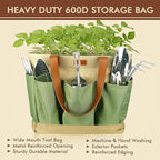 YAUNGEL Gardening Tools Set of 10 Heavy Duty Gardening Hand Tools Stainless Steel Garden Tools with Wooden Handle, Storage Garden Bag, Gardening Gifts for Women and Men