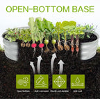 Gardmax Galvanized Raised Garden Bed, Lightweight Planter Boxes Outdoor with Easy Assembly, Large Garden Bed for Vegetables, Fruits, Flower Silver
