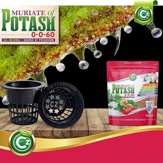 Muriate of Potash 0-0-60 Fertilizer Made in USA - MOP Potassium Plant Food for Indoor/Outdoor Plants, Flower Gardens, Fruit and Vegetable Gardens, Holistic Herbs, Trees and Lawns!