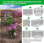 10 Pcs 11.8"x 11.8"/11.8"x 19.6" Available Chicken Wire Cloches for Plants, Plant Protector from Animal, Garden Covers Netting Iron Wire Mesh to Protect Plants Vegetables from Rabbit Squirrel Chicken