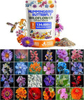 HOME GROWN Premium Wildflower Seeds Bulk - 134,000+ Non-GMO USA Native Seeds for Planting Outdoors - 23 Varieties Wild Flower Mix for Butterfly Garden, Perennial & Annual Flowers (3oz)