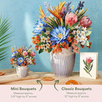 Freshcut Paper Tropical Paradise Pop Up Cards, 12 Inch Life Sized Forever Flower Bouquet 3D Popup Greeting Card, Birthday Cards, Anniversary Card, Blank Notecard & Envelope
