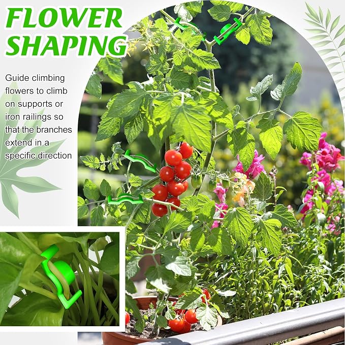 Feekoon 40 Pack Universal LST Plant Training Clips Reusable Low Stress Branch Benders for Enhanced Light Exposure & Airflow – Ideal for Indoor Gardening Cultivation to Bend or Interlock Stems(Green)