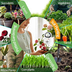 2-in-1 Moisture Meter for Plants, Soil Moisture Meter & PH Meter, Large Dual-Screen Soil Test Kit, Essential Garden Tools for Indoor/Outdoor Plant, Lawn, Farm, No Battery Needed