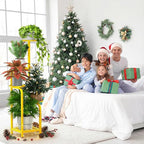 TOSKING 5 Tier Tall Plant Stand Indoor Outdoor,Anti-Tip Plant Stand indoor, Wide Base for Pots, Child and Pet Friendly,Heavy Duty Corner Shelf for Plants & Decor, Space Saving ,Tiered Metal Flower Pot Stand for Balcony, Garden, Living Room, Patio (Yell...