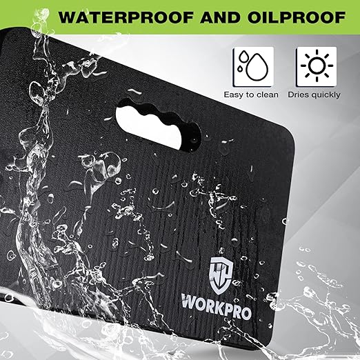 WORKPRO Extra Thick Kneeling Pad, Soft NBR Foam Cushioning for Knee, Large Foam Kneeler Mat for Gardening, Bathing Baby, Exercise, Workout Supplies, 17.5 x 11 x 1.5 in, Black