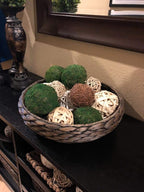 Farmoo Moss Balls Preserved All Natural, 3.5"-Set of 6 (Natural Green)