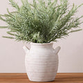 Vanselia Ceramic Flower Vase Home Decor - Farmhouse Table Vases with Handle Living Room Decoration Vintage Decorative Aesthetic for Shelf Coffee Dining Desk House Bookshelf Fireplace (7.1" Rustic)