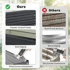 Outsunny Galvanized Raised Garden Bed, 4' x 2' x 1' Metal Planter Box, for Growing Vegetables, Flowers, Herbs, Succulents, Gray