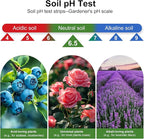 2-in-1 pH & Nitrogen Soil Test Kit, Home Soil Testing Kit Separately Sealed in Foils, Soil pH Nitrogen Test Strips for Garden Lawn Grass Flower Vegetable Nutrient, Quick & Easy-to-Use
