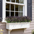 16 Pcs Artificial Plants Outdoor Fake Grass Faux Greenery Stems UV Resistant Plastic Plants Shrubs for Planters Patio Garden Front Porch Pathway Spring Summer Home Decor, Purple