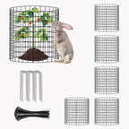 18 Pcs 11.8 in x12 in Wire Plant Protector Cages - Chicken Wire Cloche Animal Barrier, Metal Mesh Plant Cage with Stakes and Ties for Raised Bed Vegetables, Flowers, Shrubs & Plants