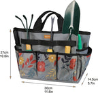 MDSTOP Garden Tool Bag, Garden Tool Kit Holder Home Organizer Storage Carrier, Oxford Garden Hand Tool Storage Tote Organizer with Handle and 8 Roomy Pockets, Floral Gardening Gift, Tools Not Included