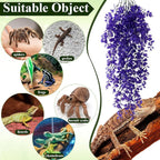 Suncalla Reptile Plants Terrarium Hanging Plants Vines Boston Climbing Terrarium Plant with Suction Cup for Bearded Dragons Lizards Crested Gecko Snake Crab Tank(Multicolor Series,4 Colors)