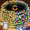Decute 800Leds 272FT Colors Changing Christmas String Lights 4 Colors in 1 Strand 11 Modes, Waterproof Indoor Outdoor Tree Fairy Lights Warm White & Multicolor with Timer Remote