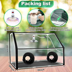 Meonum Large Still Air Box Mushroom Grow Tent, 30x20x20 in Mycology Fume Hood Propagation Stations with LED Growing Light and Thermometer, Monotub Kit for Grow Bags, Growers, Home Scientists(Clear)