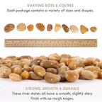 5 lbs Approx. 130 River Rocks Pebbles for Plants Natural Decorative Polished Stones for Planters Succulent Rocks Aquarium Gravel (0.8-1.6 Inches)