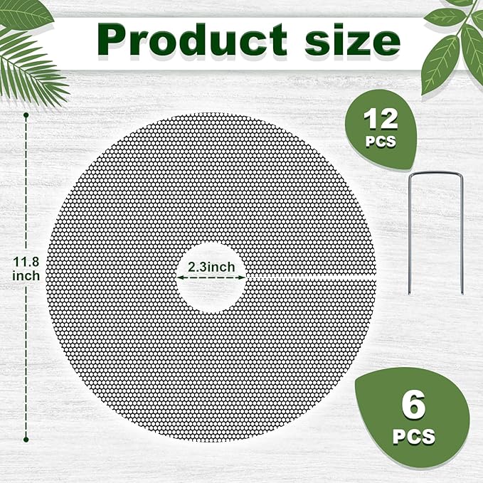 PEDPOPO 6pcs Plant Pot Grids, Thickened Plastic Plant Pot Cover Cat Digging Stopper with Stakes, 11.8 in Plant Protector from Cats Indoor, Potted Guard Cover Easy to Cut Anti Digging for Dogs
