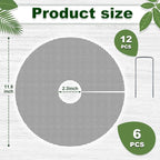 PEDPOPO 6pcs Plant Pot Grids, Thickened Plastic Plant Pot Cover Cat Digging Stopper with Stakes, 11.8 in Plant Protector from Cats Indoor, Potted Guard Cover Easy to Cut Anti Digging for Dogs