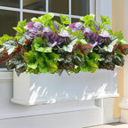 Artificial Plants Fake Heuchera Greenery for Outdoor UV Resistant, Faux Silk Realistic Bushes Look Real Shrubs for Outside Porch Planters Patio Pots Spring Summer Decor, 6 Bundles