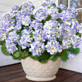 TURNMEON Artificial Geraniums Flowers for Outdoors Summer Decoration, 4 Bundles Fake Flowers Silk Purple Flowers UV Resistant No Fade Faux Plants for Planter Gardens Table Porch Indoor Cemetery Decor