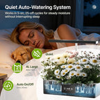 SUNCOZE Hydroponics Growing System Kit with 24W Dimmable Grow Light, 12 Pods Indoor Herb Garden with Timer & Local Time Setting, Adjustable Height, Smart Countertop Garden for Home & Kitchen, Black
