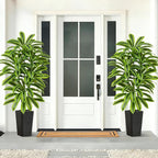 Artificial Yellow Dracaena Tree - 5FT Tall Fake Plants with Black Planter - Artificial Plants Indoor Floor Plant in Pot - Large Tropical Fake Yucca Potted Tree for Home Office Living Room Decor