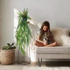 2 Pcs Faux Eucalyptus Vine Ivy Vine Artificial Hanging Plant Faux Plant Fake Potted Greenery for Wall Living Room Home Shelf Office Bathroom Outdoor Indoor Decor (Type 3)